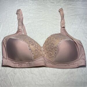 Prima Valentina Pink Bra Wireless Lace Imperfect 38D Used Lingerie